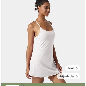 White halara dress with built in shorts